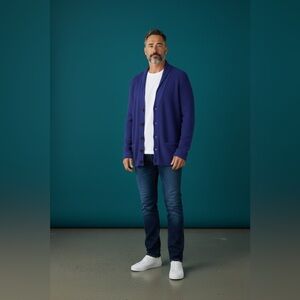 Drumohr Blue Button-Up Cardigan